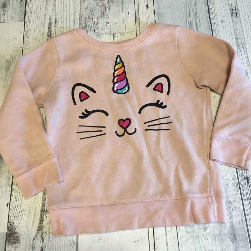 5 for $25 Garanimals 3T light pink Cat unicorn sweatshirt